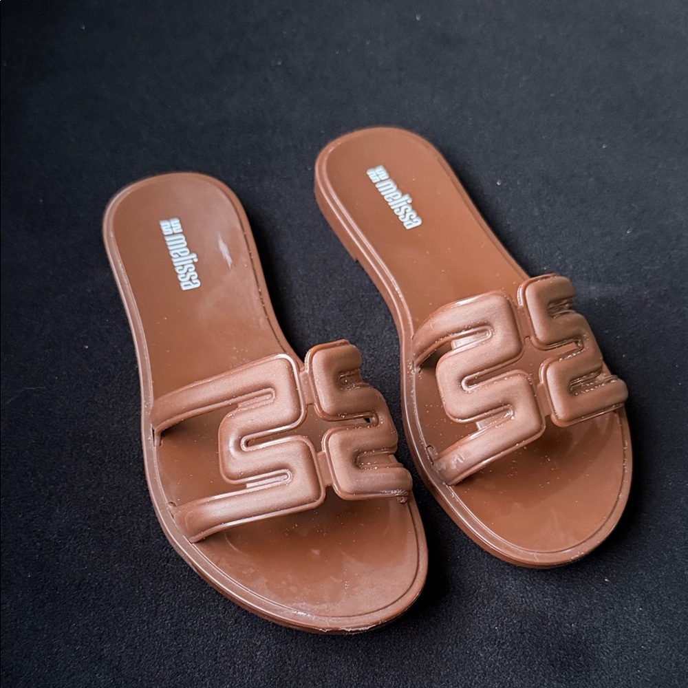 Melissa Women's Tan Slide Sandals